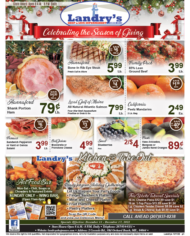 December 11th, 2022 Landry's Shop 'n Save Old Orchard Beach, Maine