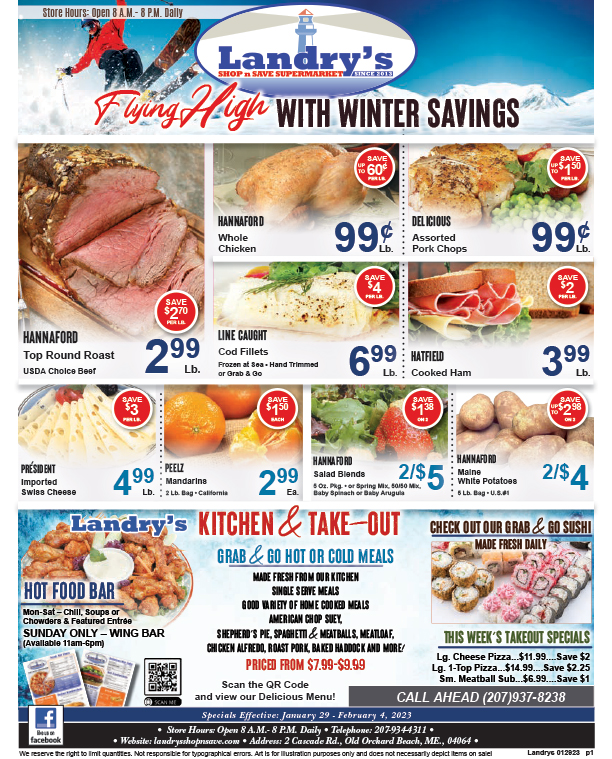 January 29th, 2023 Landry's Shop 'n Save Old Orchard Beach, Maine