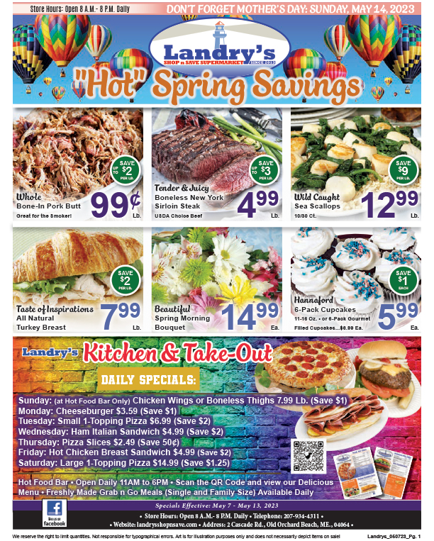 May 7th, 2023 Landry's Shop 'n Save Old Orchard Beach, Maine