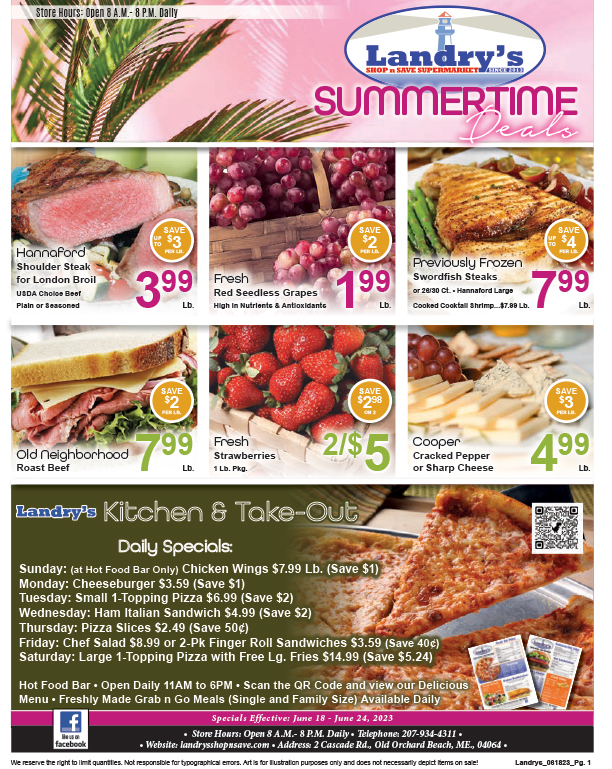 June 18th, 2023 Landry's Shop 'n Save Old Orchard Beach, Maine