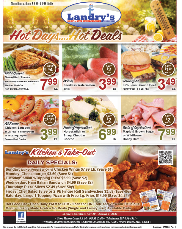 July 30th, 2023 Landry's Shop 'n Save Old Orchard Beach, Maine