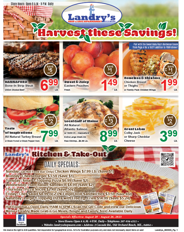 August 20th, 2023 Landry's Shop 'n Save Old Orchard Beach, Maine