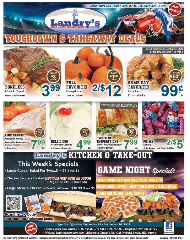 September 10th, 2023 Landry's Shop 'n Save Old Orchard Beach, Maine